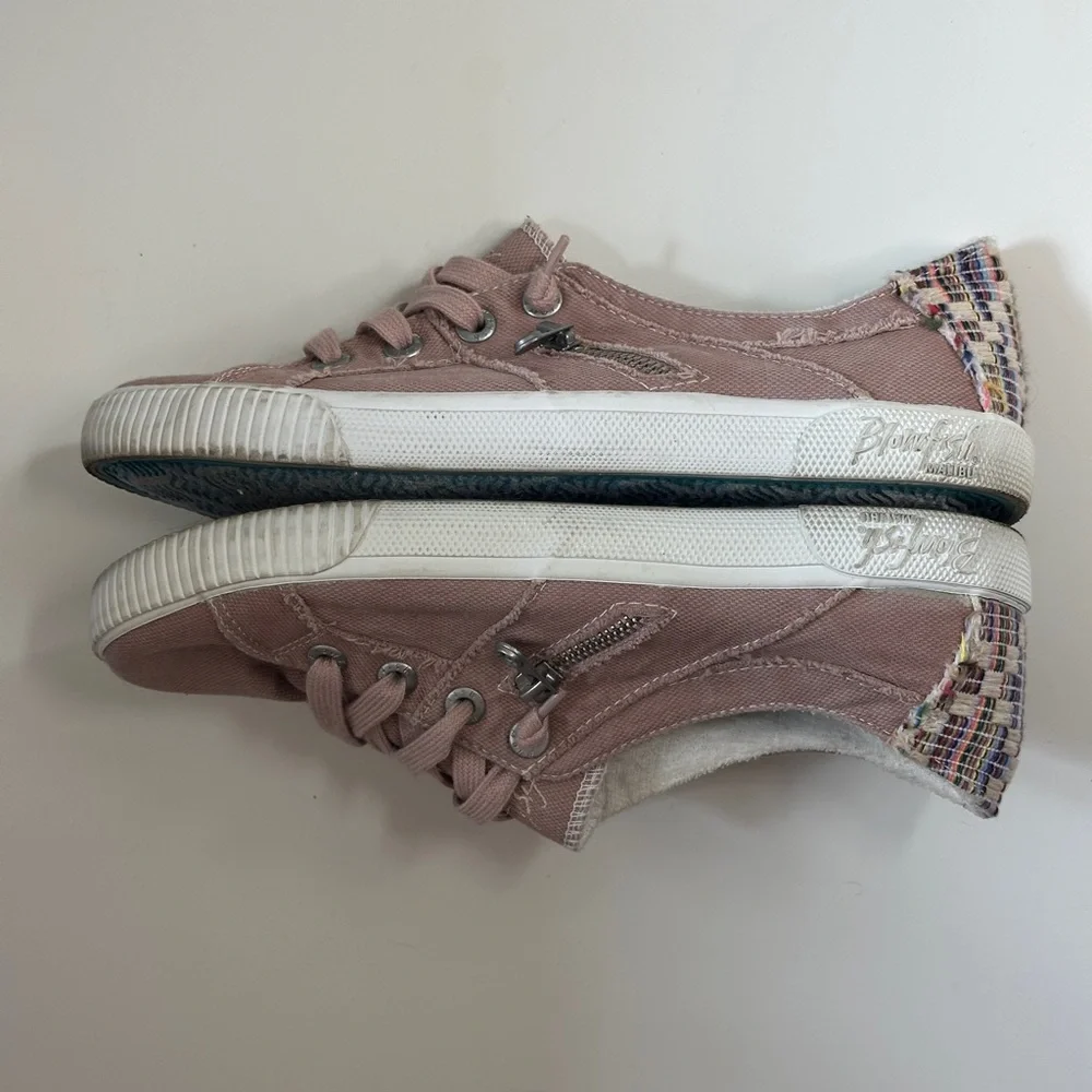 Blowfish Malibu Pink Multicolor Patchwork Canvas Sneakers - Picture 9 of 10